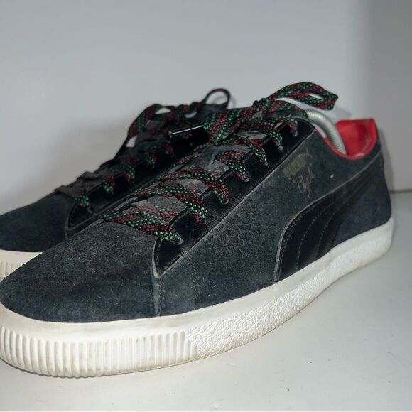 Puma Clyde GCC Men’s Size US 10.5 Black/Red 'Made In Italy' - Picture 9 of 10